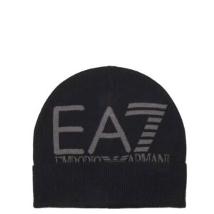 EA7 Armani Unisex Knitted Black Beanie
